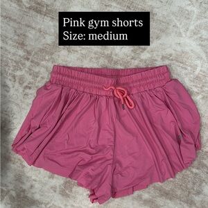 Pink Women's Gym Shorts - Medium
